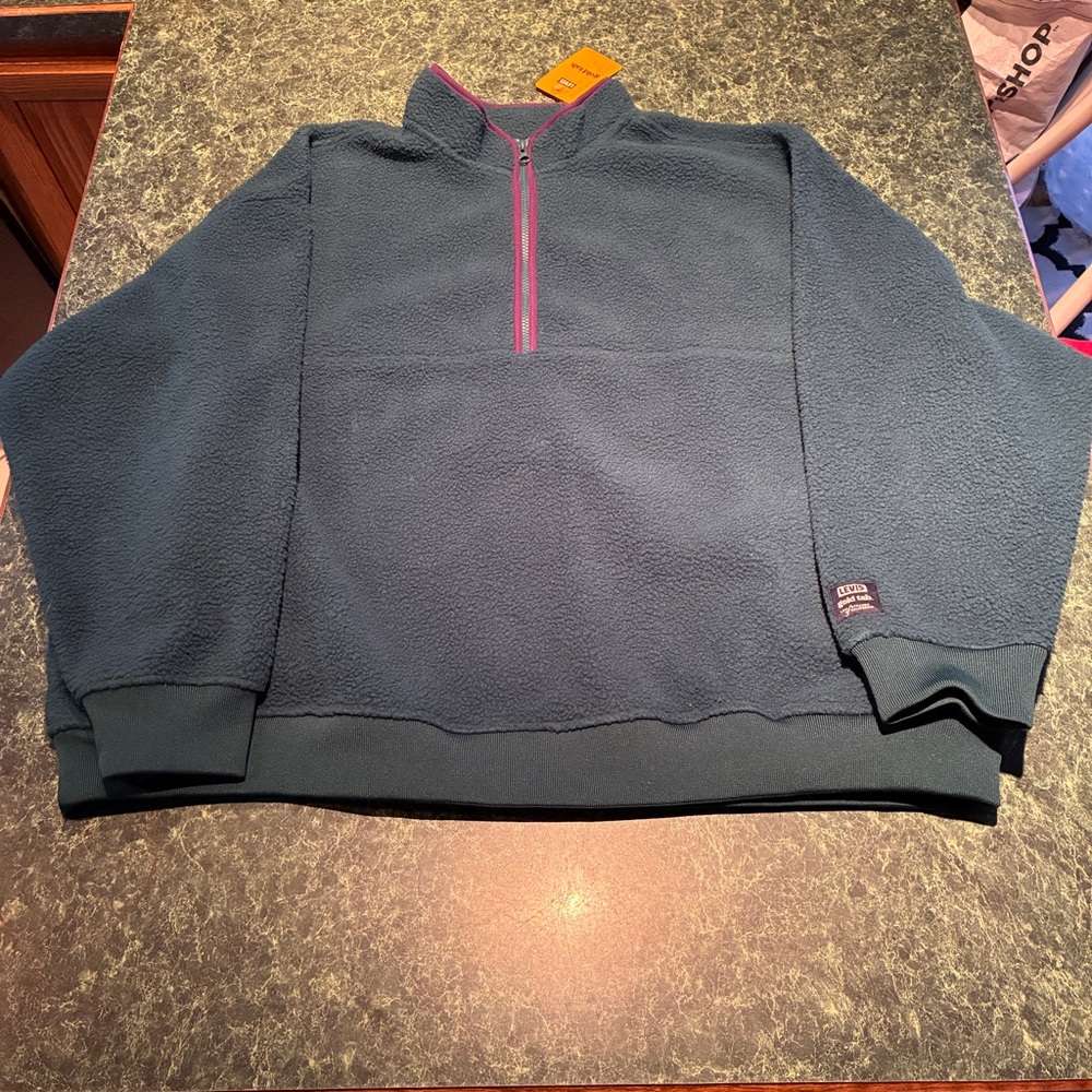 Levi's Gold Tab Men's Green Sherpa Jacket Oversized 2 XL
